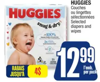 Jean Coutu HUGGIES Selected diapers and wipes offer