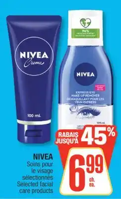 Jean Coutu NIVEA Selected facial care products offer