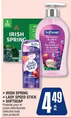 Jean Coutu IRISH SPRING, LADY SPEED STICK, SOFTSOAP Selected body care products offer