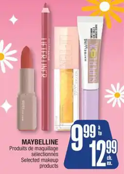 Jean Coutu MAYBELLINE Selected makeup products offer