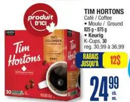 Jean Coutu TIM HORTONS Coffee Ground • Keurig offer