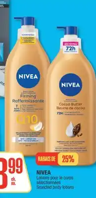 Jean Coutu NIVEA Selected body lotions offer