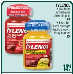 Jean Coutu TYLENOL Arthritis pain, Extra strength Easy to open offer