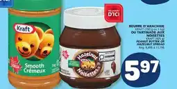 Marché Bonichoix KRAFT (425 g) PEANUT BUTTER OR HAZELNUT SPREAD offer