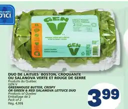 Marché Bonichoix Gen V GREENHOUSE BUTTER, CRISPY OR GREEN & RED SALANOVA LETTUCE DUO offer