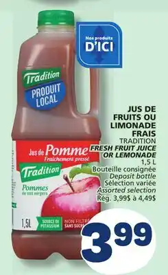 Marché Bonichoix FRESH FRUIT JUICE OR LEMONADE offer
