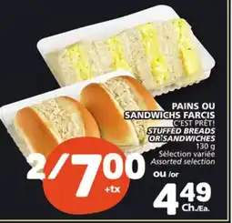 Marché Bonichoix STUFFED BREADS OR SANDWICHES offer
