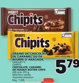 Marché Bonichoix HERSHEY'S CHIPITS CHOCOLATE, CARAMEL OR PEANUT BUTTER CHIPS offer