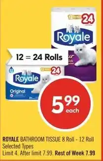 Shoppers Drug Mart Royale bathroom tissue offer