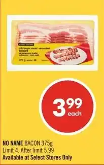 Shoppers Drug Mart No name bacon offer