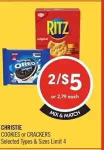 Shoppers Drug Mart Christie cookies or crackers offer