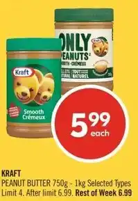 Shoppers Drug Mart Kraft peanut butter offer