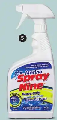 Canadian Tire SPRAY NINE MARINE HEAVY-DUTY CLEANER/DISINFECTANT offer