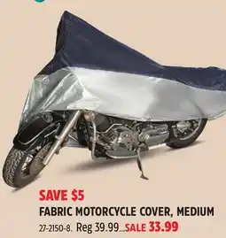 Canadian Tire FABRIC MOTORCYCLE COVER, MEDIUM offer