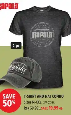 Canadian Tire Rapala T-SHIRT AND HAT COMBO offer