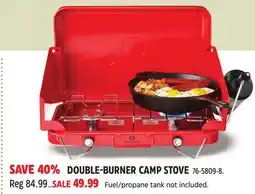 Canadian Tire DOUBLE-BURNER CAMP STOVE offer