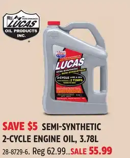 Canadian Tire LUCAS SEMI-SYNTHETIC 2-CYCLE ENGINE OIL offer