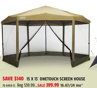 Canadian Tire 15 X 13´ ONETOUCH SCREEN HOUSE offer