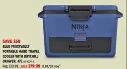Canadian Tire BLUE FROSTVAULT PORTABLE HARD TRAVEL COOLER WITH DRYCHILL DRAWER offer
