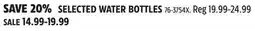 Canadian Tire SELECTED WATER BOTTLES offer