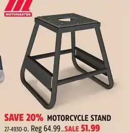 Canadian Tire MOTOMASTER MOTORCYCLE STAND offer