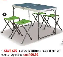 Canadian Tire 4-PERSON FOLDING CAMP TABLE SET offer