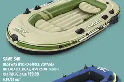 Canadian Tire BESTWAY HYDRO-FORCE VOYAGER INFLATABLE BOAT, 4-PERSON offer