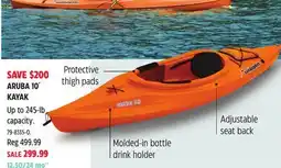Canadian Tire sundolphin ARUBA 10´ KAYAK offer