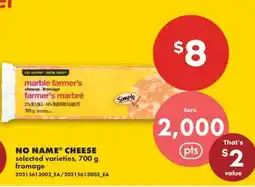 No Frills NO NAME CHEESE offer