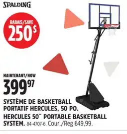 Canadian Tire SYSTÈME DE BASKETBALL PORTATIF HERCULES, 50PO SPALDING offer