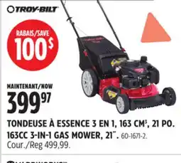 Canadian Tire TROY-BILT TONDEUSE À ESSENCE 3EN1, 163CM3, 21PO offer