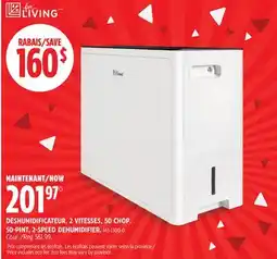 Canadian Tire DÉSHUMIDIFICATEUR, 2VITESSES, 50CHOP FOR LIVING offer