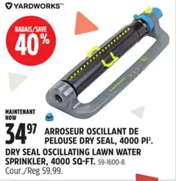 Canadian Tire ARROSEUR OSCILLANT DE PELOUSE DRY SEAL, 4000 PI² YARDWORKS offer