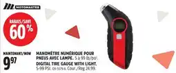 Canadian Tire MANOMÈTRE NUMÉRIQUE POUR PNEUS AVEC LAMPE MOTOMASTER offer