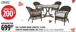 Canadian Tire ENS. À DÎNER ROND LORETTE, 5 PCES CANVAS offer