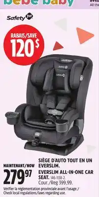 Canadian Tire SIÈGE D'AUTO TOUT EN UN EVERSLIM SAFETY 1ST offer
