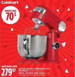 Canadian Tire BATTEUR SUR SOCLE NUMÉRIQUE À TÊTE INCLINABLE CUISINART offer