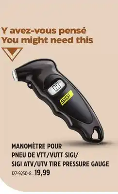 Canadian Tire UTV TIRE PRESSURE GAUGE offer