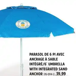 Canadian Tire 6´ UMBRELLA WITH INTEGRATED SAND ANCHOR offer