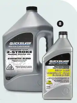 Canadian Tire QUICKSILVER MARINE ENGINE OIL ANDHIGH-PERFORMANCE GEAR LUBE offer