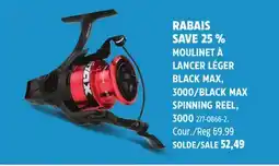 Canadian Tire BLACK MAX SPINNING REEL, 300 offer