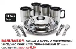 Canadian Tire 24-PC STAINLESS-STEEL CAMPING DINNERWARE SET offer