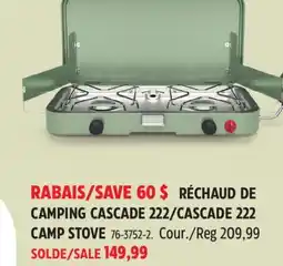 Canadian Tire CASCADE 222 CAMP STOVE offer