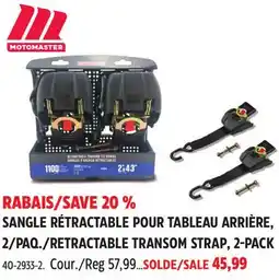 Canadian Tire RETRACTABLE TRANSOM STRAP offer