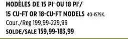 Canadian Tire MOTOMASTER 15 CU-FT OR 18-CU-FT MODELS offer