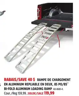 Canadian Tire 85˝ BI-FOLD ALUMINUM LOADING RAMP offer