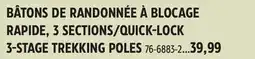 Canadian Tire QUICK-LOCK 3-STAGE TREKKING POLES offer