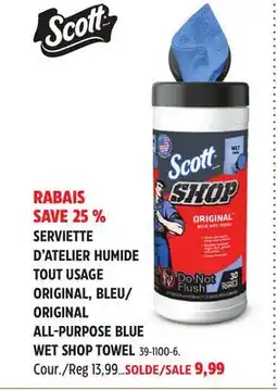 Canadian Tire ORIGINAL ALL-PURPOSE BLUE WET SHOP TOWEL offer