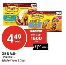 Shoppers Drug Mart Old el paso dinner kits offer