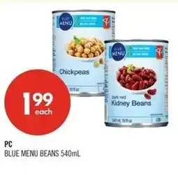 Shoppers Drug Mart PC blue menu beans offer